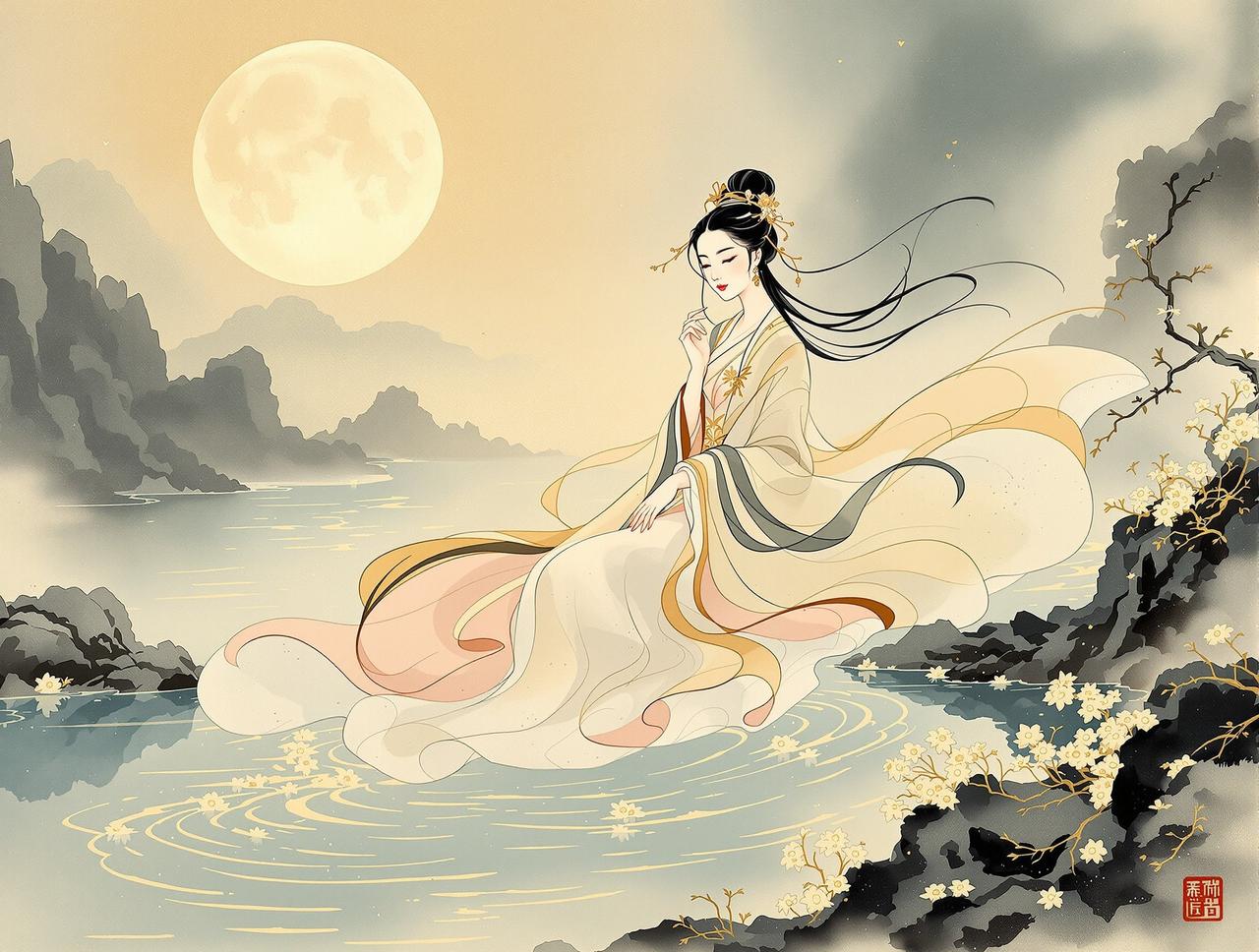 H漫资源品牌形象 - 翩若惊鸿的东方美学，以洛水女神为灵感